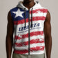 Personalized Liberia Lone Star Flag Sleeveless Zip Hoodie