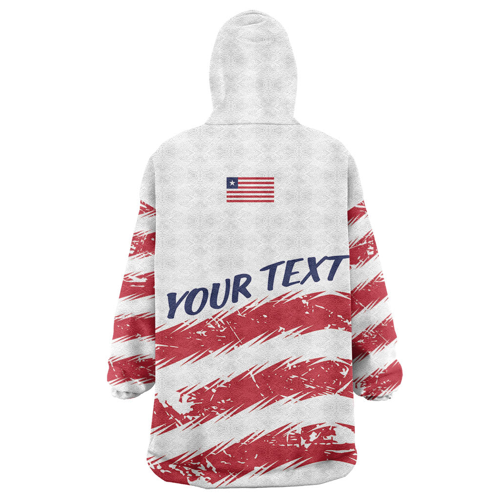 Personalized Liberia Lone Star Flag Wearable Blanket Hoodie
