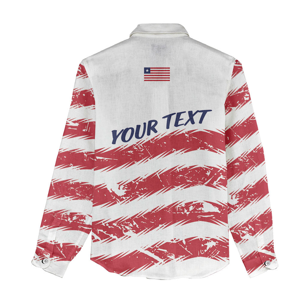 Personalized Liberia Lone Star Flag Women Casual Shirt