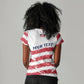 Personalized Liberia Lone Star Flag Women V-Neck T-Shirt