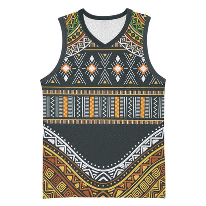 Afro Ethnic Native Pattern Basketball Jersey - African Pride