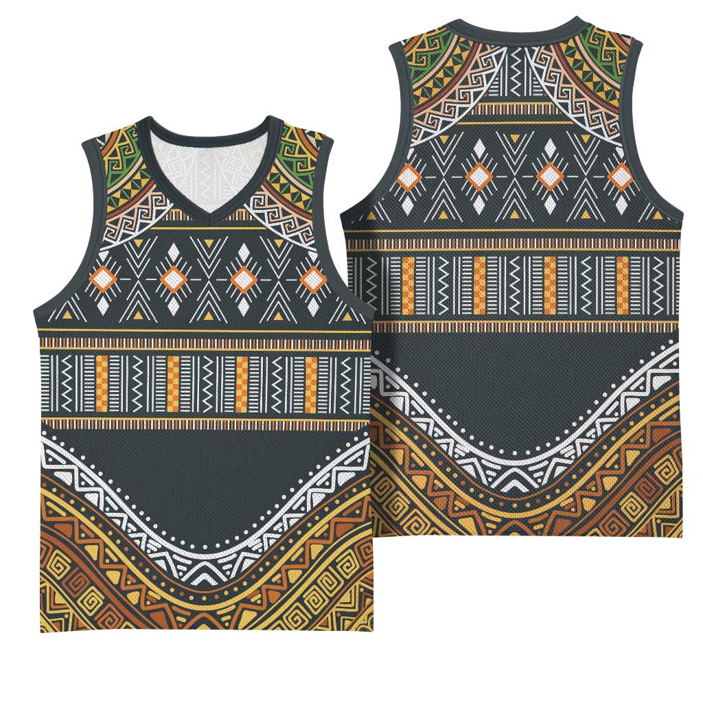 Afro Ethnic Native Pattern Basketball Jersey - African Pride
