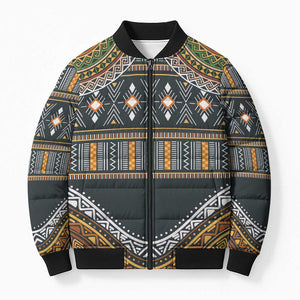 Africa Ethnic Native Pattern Bomber Puffer Jacket