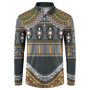 Africa Ethnic Native Pattern Button Sweatshirt