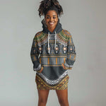 Afro Ethnic Native Pattern Hoodie Dress
