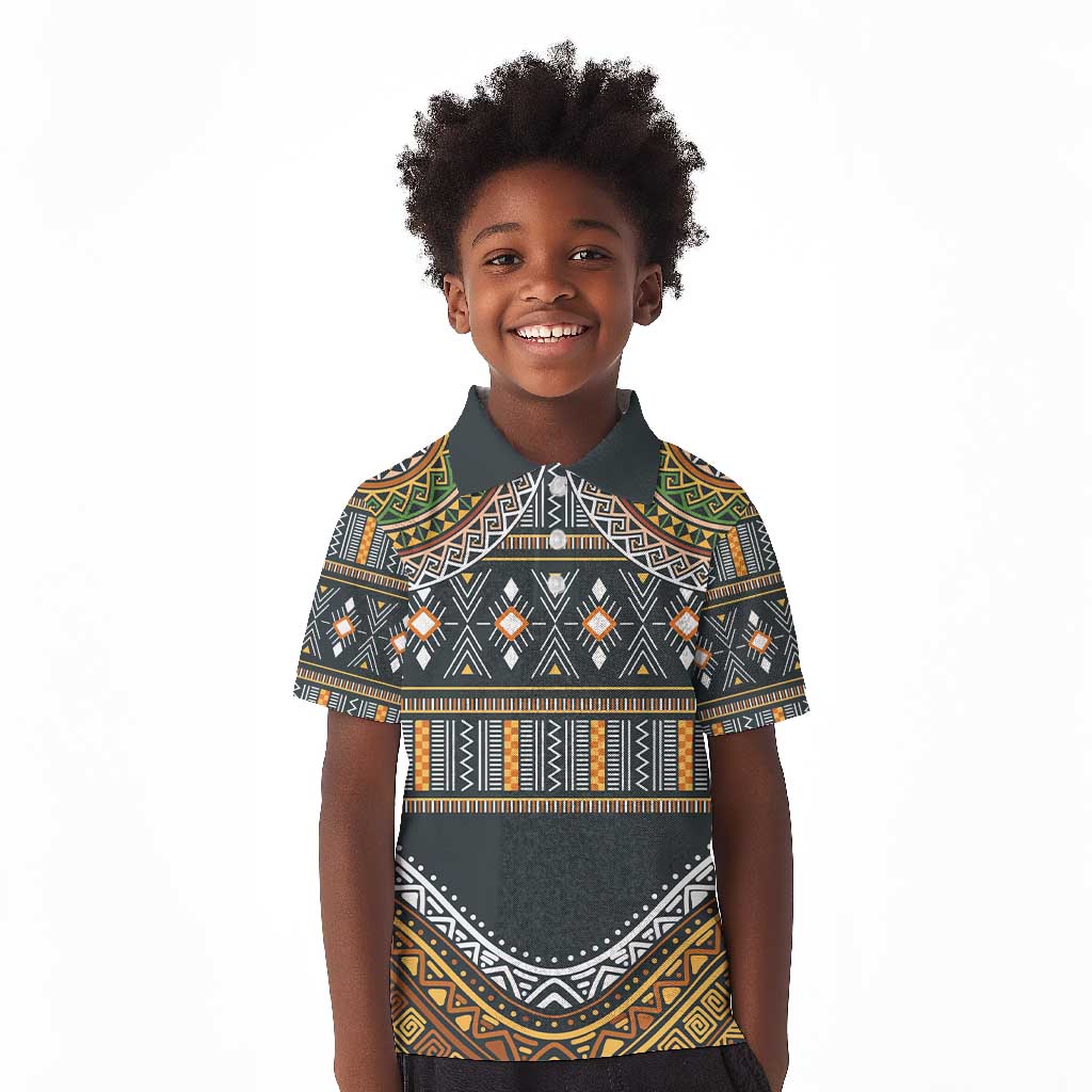 Afro Ethnic Native Pattern Kid Polo Shirt