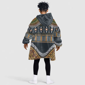 Afro Ethnic Native Pattern KId Wearable Blanket Hoodie