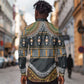 Afro Ethnic Native Pattern Long Sleeve Button Shirt