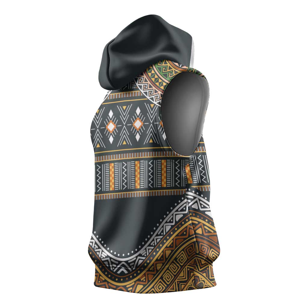 Afro Ethnic Native Pattern Sleeveless Hoodie - African Pride