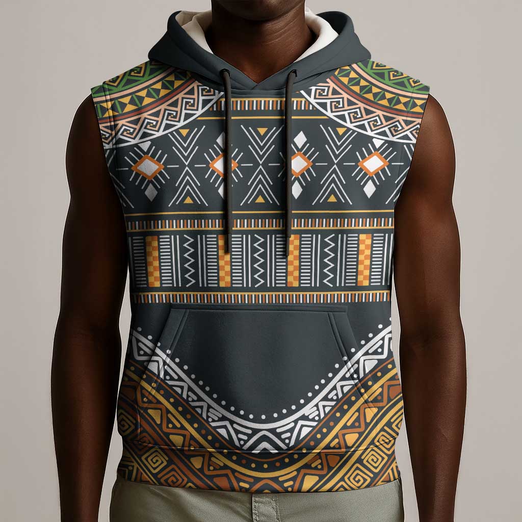 Afro Ethnic Native Pattern Sleeveless Hoodie - African Pride