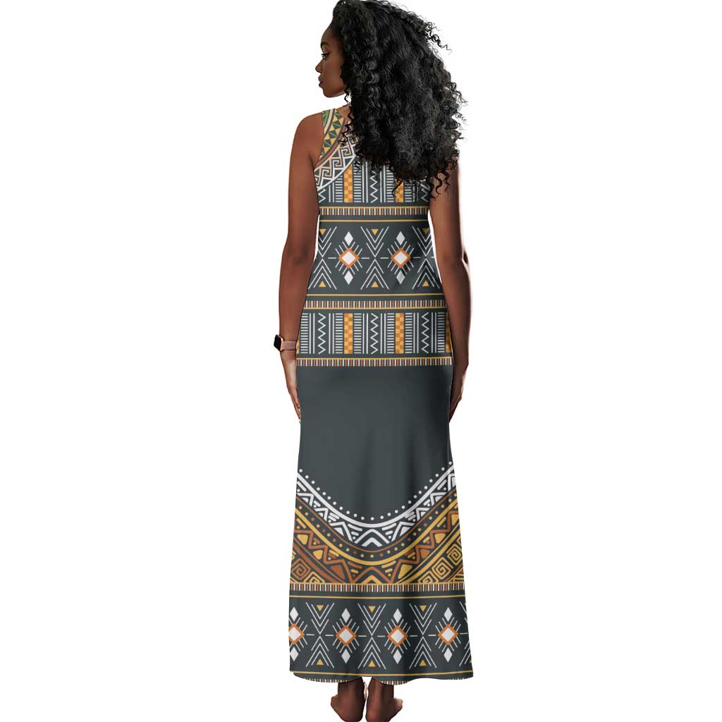 Afro Ethnic Native Pattern Tank Maxi Dress