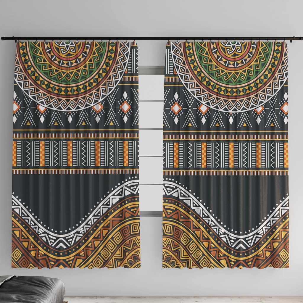Afro Ethnic Native Pattern Window Curtain by AfricanPride