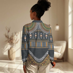 Afro Ethnic Native Pattern Women Casual Shirt LT9