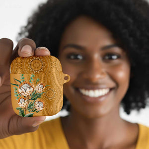 Africa King Proteas Dashiki Motif AirPods Case Gold Style