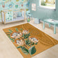 Afro King Proteas Dashiki Motif Area Rug Gold Style
