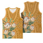 Afro King Proteas Dashiki Motif Basketball Jersey Gold Style - African Pride