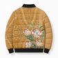 Africa King Proteas Dashiki Motif Bomber Puffer Jacket Gold Style