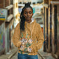 Afro King Proteas Dashiki Motif Hoodie Gold Style