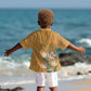 Afro King Proteas Dashiki Motif Kid Hawaiian Shirt Gold Style