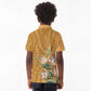 Afro King Proteas Dashiki Motif Kid Polo Shirt Gold Style