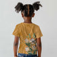 Afro King Proteas Dashiki Motif Kid T shirt Gold Style
