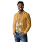 Afro King Proteas Dashiki Motif Long Sleeve Polo Shirt Gold Style