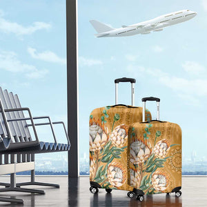 Afro King Proteas Dashiki Motif Luggage Cover Gold Style