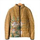 Africa King Proteas Dashiki Motif Padded Jacket Gold Style