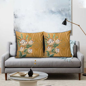 Africa King Proteas Dashiki Motif Pillow Cover Gold Style