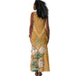 Afro King Proteas Dashiki Motif Tank Maxi Dress Gold Style