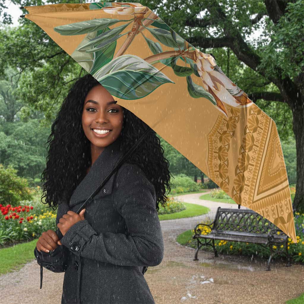 Africa King Proteas Dashiki Motif Umbrella Gold Style