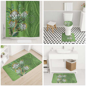 Africa King Proteas Dashiki Motif Bathroom Set Green Style