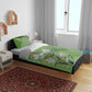 Afro King Proteas Dashiki Motif Bedding Set Green Style