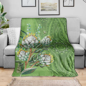 Afro King Proteas Dashiki Motif Blanket Green Style
