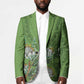 Africa King Proteas Dashiki Motif Blazer Green Style