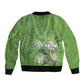 Afro King Proteas Dashiki Motif Bomber Jacket Green Style