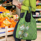 Afro King Proteas Dashiki Motif Grocery Bag Green Style
