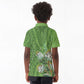 Afro King Proteas Dashiki Motif Kid Polo Shirt Green Style