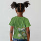Afro King Proteas Dashiki Motif Kid T shirt Green Style