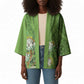 Africa King Proteas Dashiki Motif Kimono Green Style