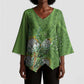 Africa King Proteas Dashiki Motif Kimono Sleeve Blouse Green Style