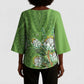 Africa King Proteas Dashiki Motif Kimono Sleeve Blouse Green Style