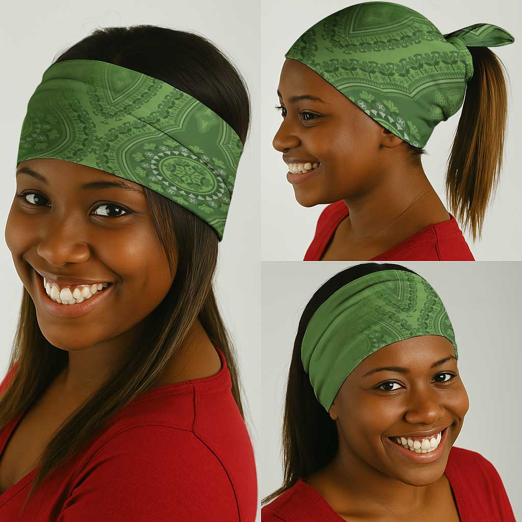 Afro King Proteas Dashiki Motif Neck Gaiter Green Style - African Pride