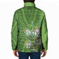 Africa King Proteas Dashiki Motif Padded Jacket Green Style