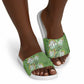 Africa King Proteas Dashiki Motif Slide Sandals Green Style