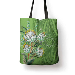 Africa King Proteas Dashiki Motif Tote Bag Green Style