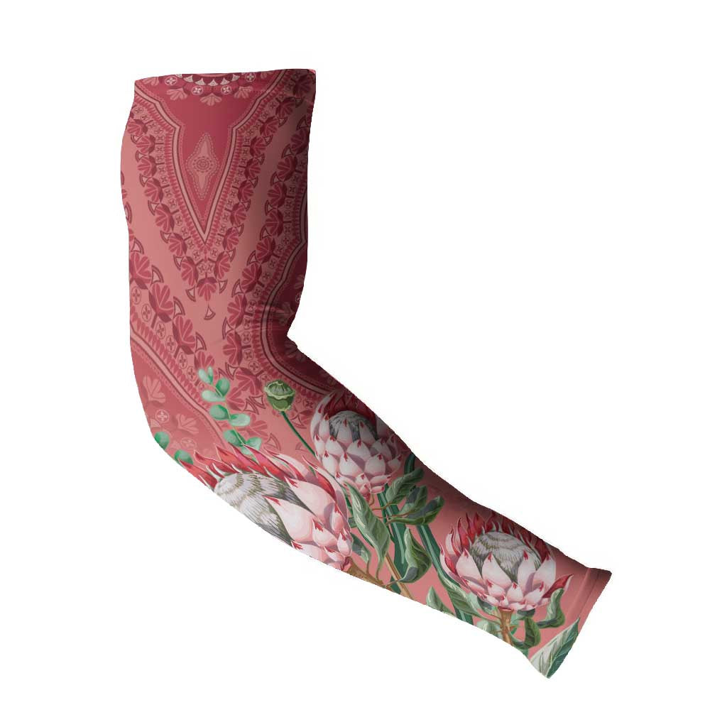 Africa King Proteas Dashiki Motif Arm Sleeves Peach Style