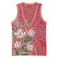Afro King Proteas Dashiki Motif Basketball Jersey Peach Style - African Pride