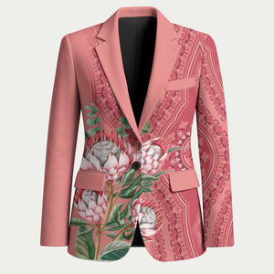Africa King Proteas Dashiki Motif Blazer Peach Style