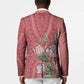 Africa King Proteas Dashiki Motif Blazer Peach Style